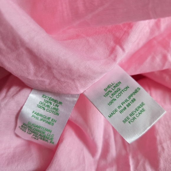 New Lilly Pulitzer Calina Filigree Linen Conch Shell Pink Midi Dress Size 4 NWT - Picture 13 of 14